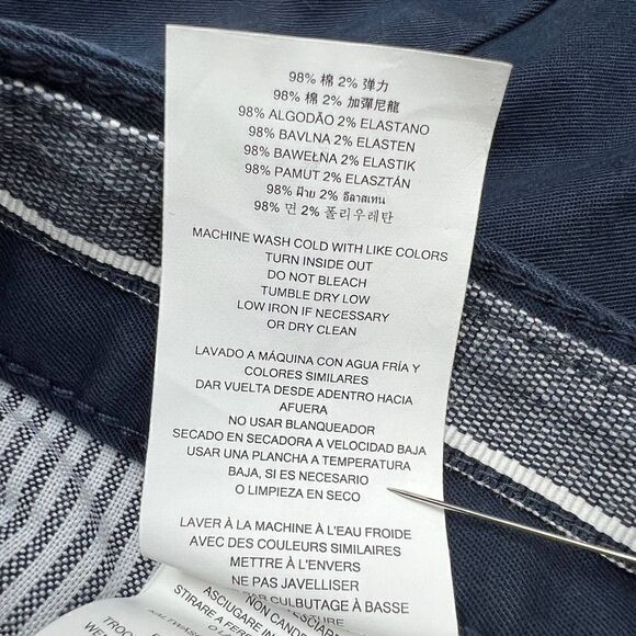 New Michael Kors Men US 34x32 Midnight Blue Pants Grant Classic Fit Slim  - Picture 11 of 12